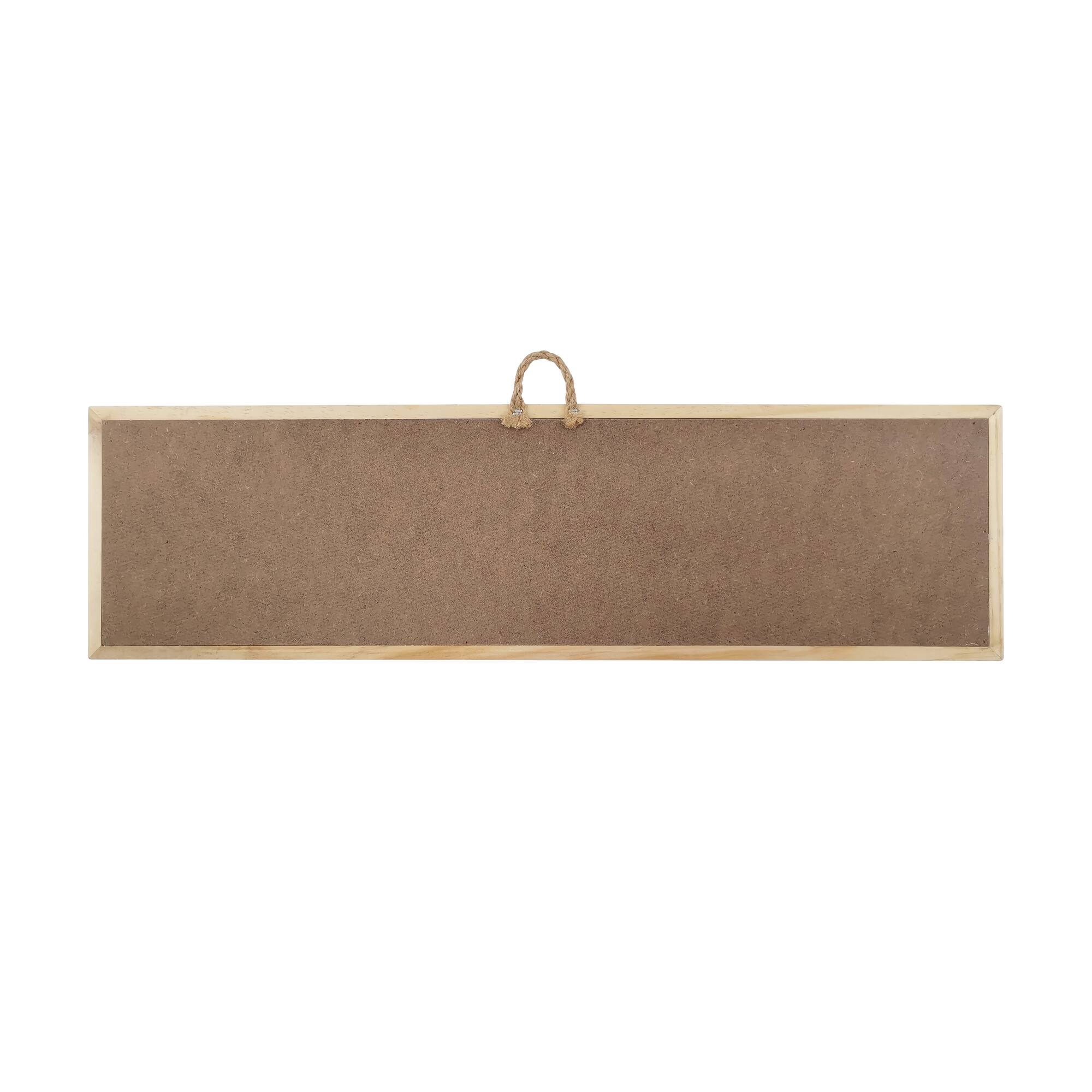 5" x 18" White Plaque with Unfinished Frame by Make Market®